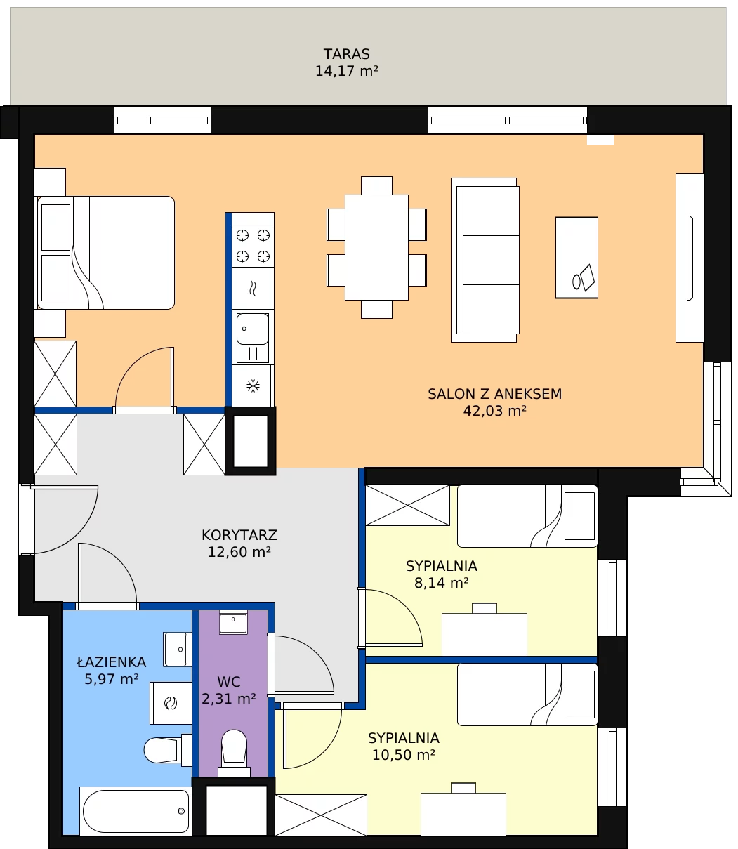 Zalety apartamentu 81.55 m², E/25