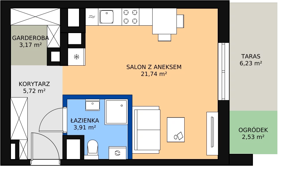 Zalety mieszkania 35.41 m², E/74