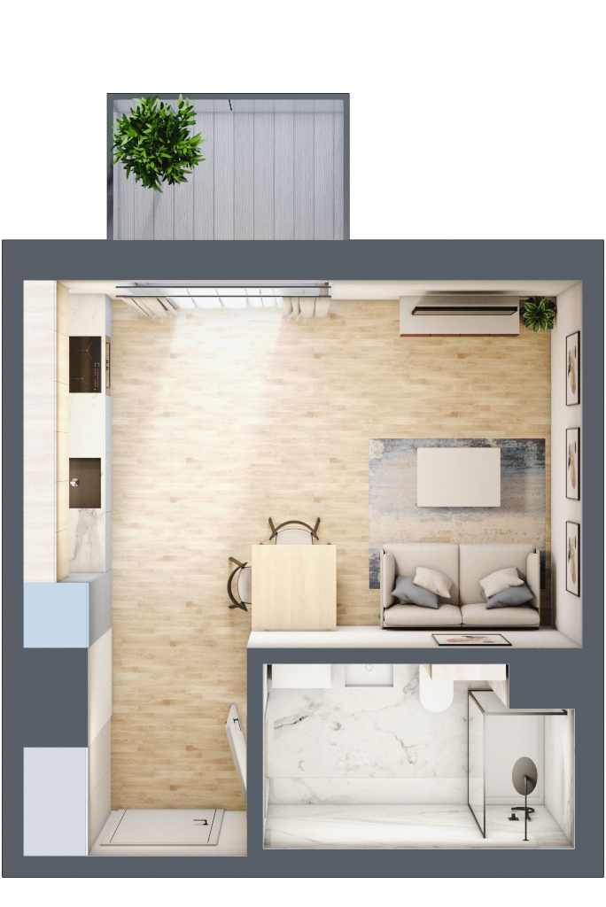 Mieszkanie 26,28 m², piętro 2, oferta nr F/17, Metro Zachód etap 8, Warszawa, Bemowo, Chrzanów, ul. Szeligowska