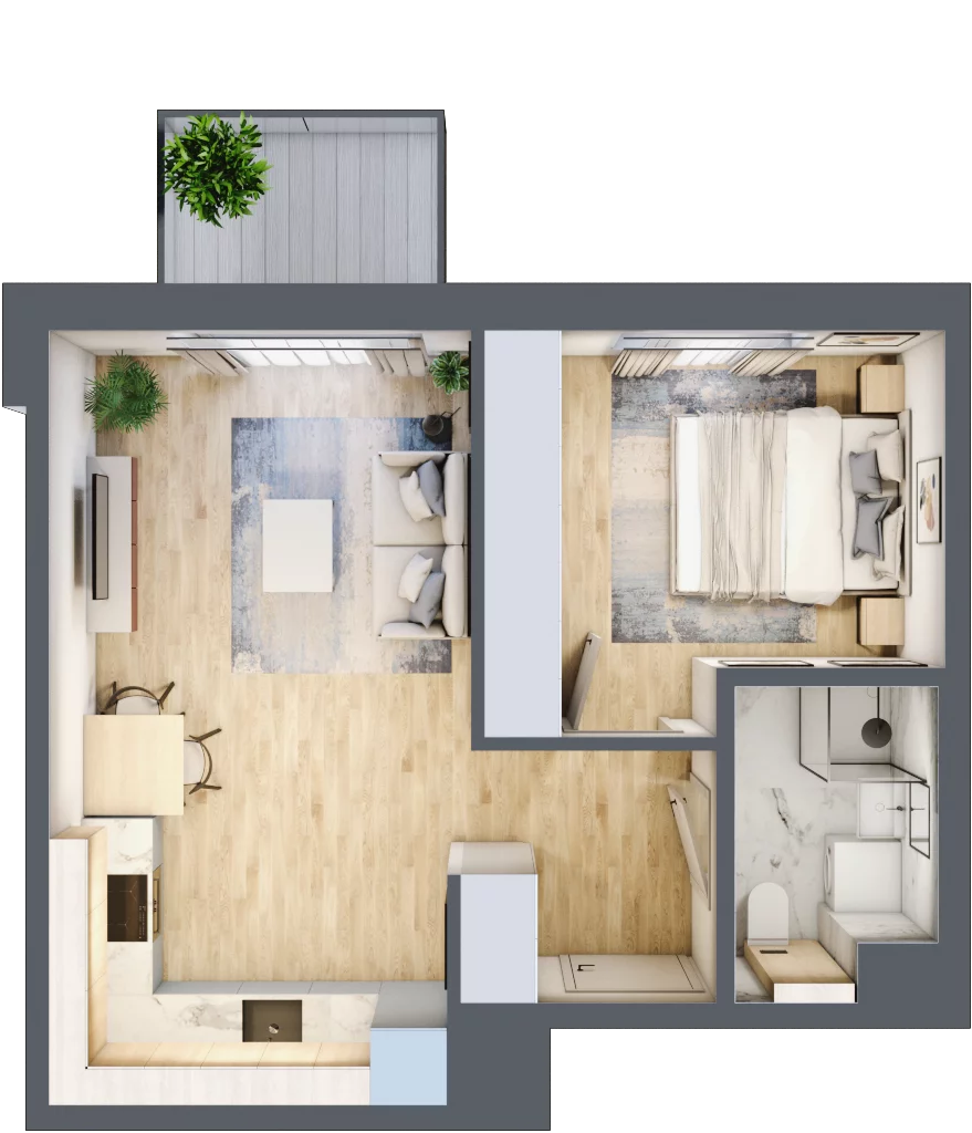 Mieszkanie 39,07 m², piętro 1, oferta nr H/15, Metro Zachód etap 8, Warszawa, Bemowo, Chrzanów, ul. Szeligowska