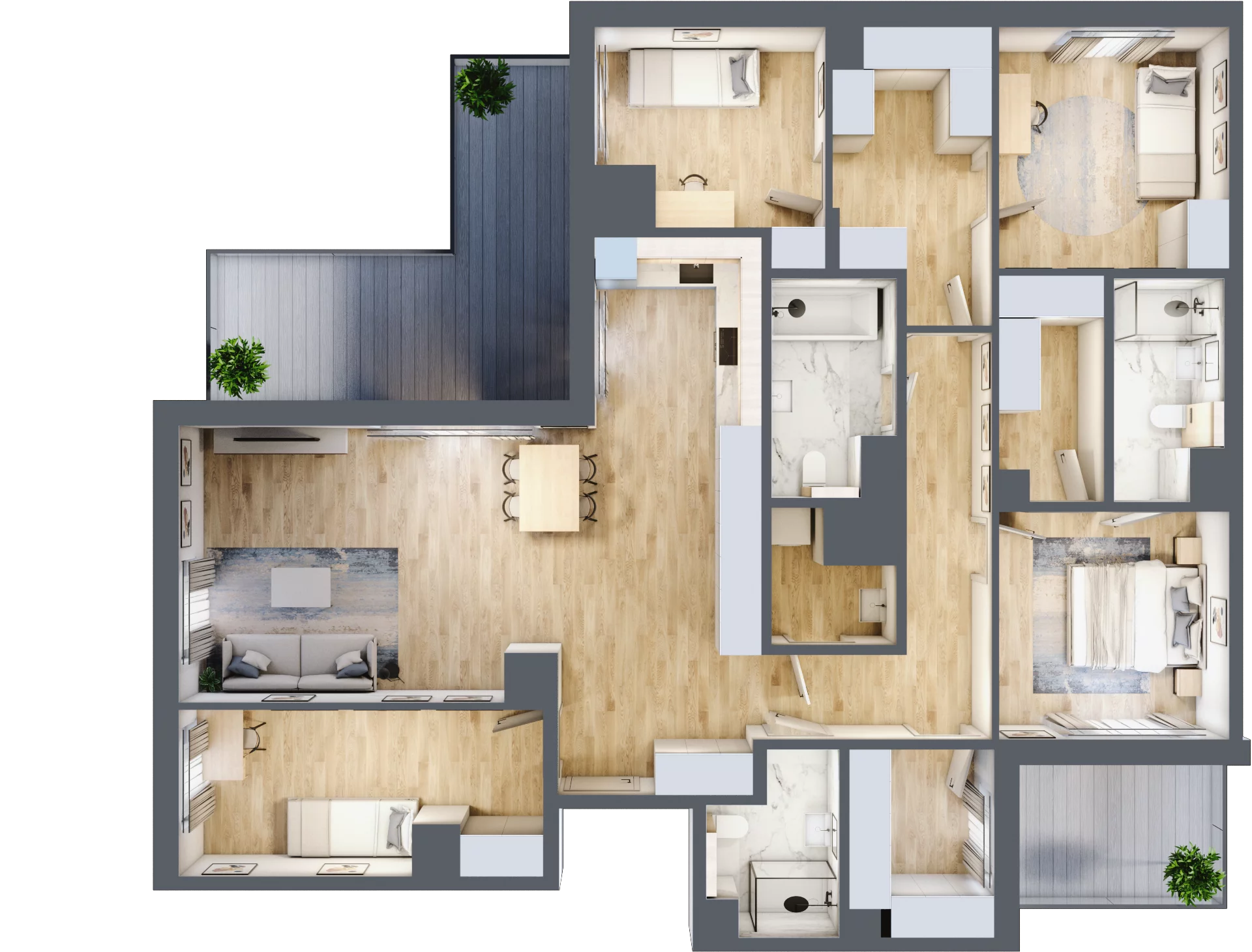 5 pokoi, mieszkanie 133,58 m², piętro 4, oferta nr H/90, Metro Zachód 8 bud. E-H, Warszawa, Bemowo, Chrzanów, ul. Jana Heweliusza