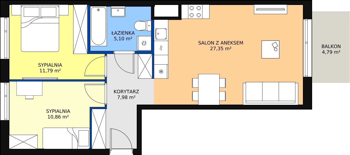 Zalety mieszkania 63.08 m², D/96