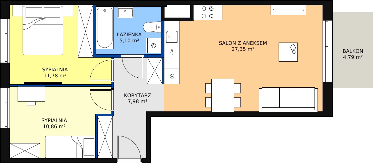 Zalety mieszkania 63.07 m², D/100