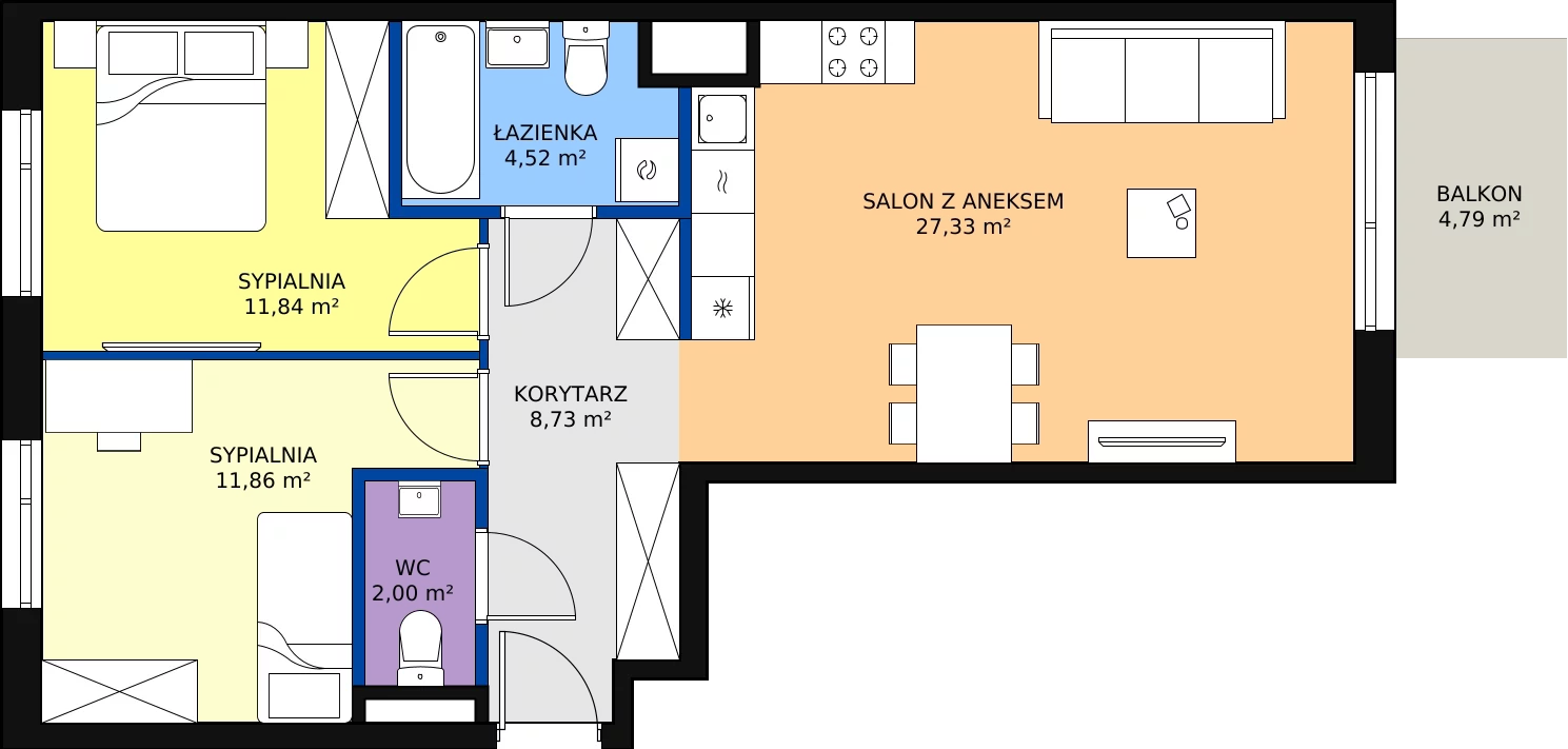 Zalety mieszkania 66.28 m², D/130