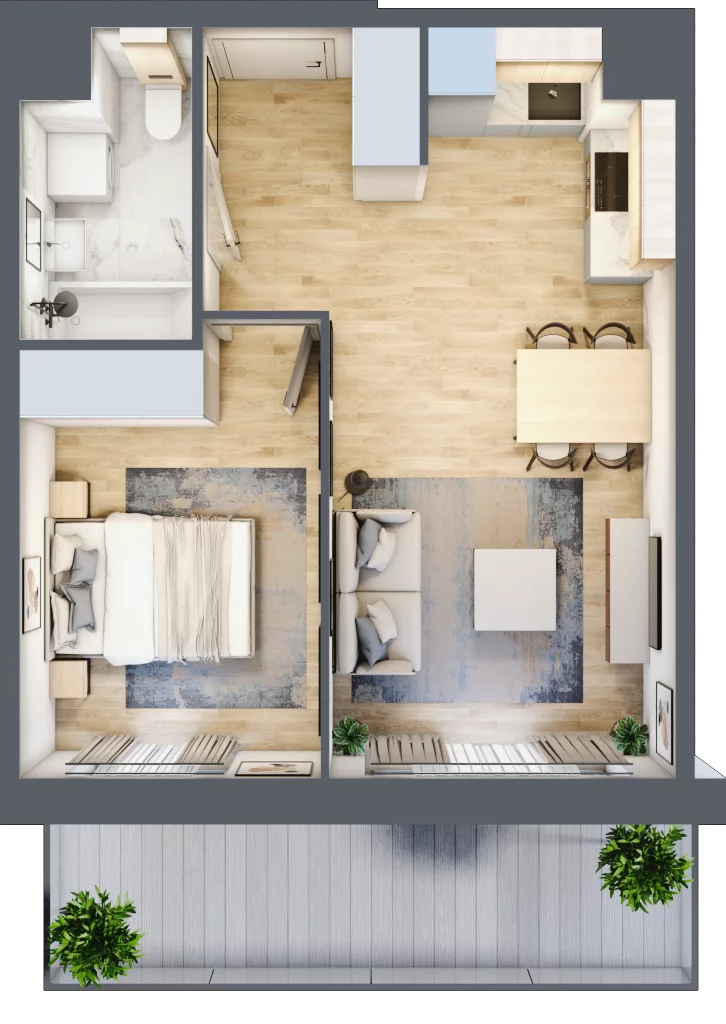 2 pokoje, mieszkanie 36,71 m², piętro 2, oferta nr D/10, Osiedle Górka Narodowa etap 5, Kraków, Prądnik Biały, Górka Narodowa, ul. Papierni Prądnickich