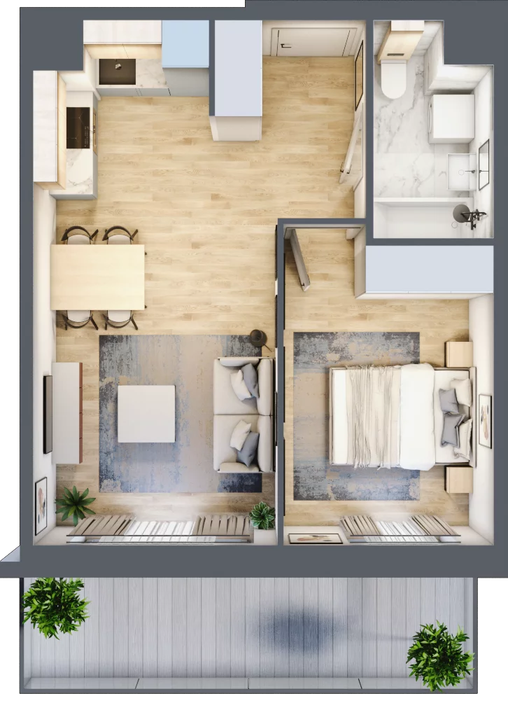 2 pokoje, mieszkanie 36,99 m², piętro 2, oferta nr D/31, Osiedle Górka Narodowa etap 5, Kraków, Prądnik Biały, Górka Narodowa, ul. Papierni Prądnickich