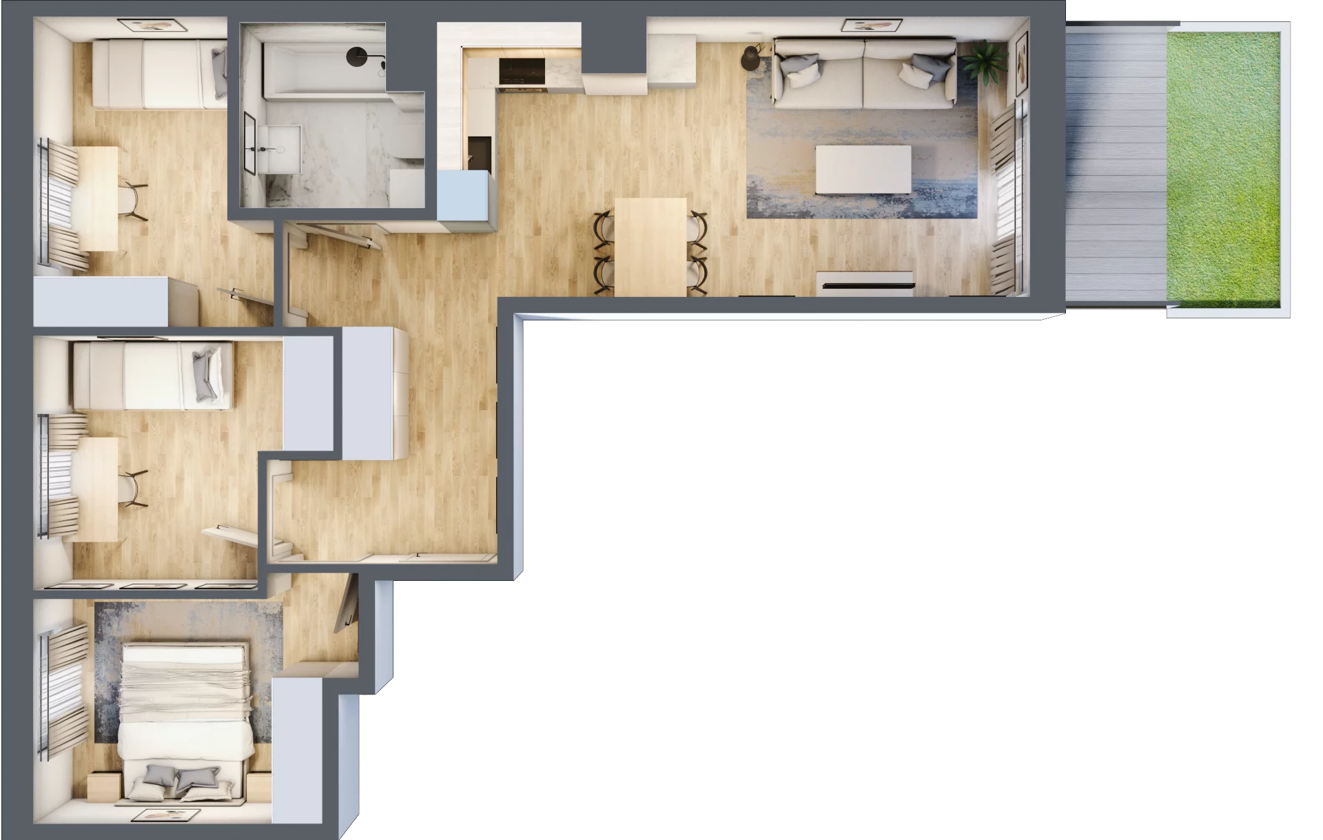 4 pokoje, mieszkanie 63,27 m², parter, oferta nr A/38, Metro Zachód etap 13, Warszawa, Bemowo, Chrzanów, ul. Lazurowa