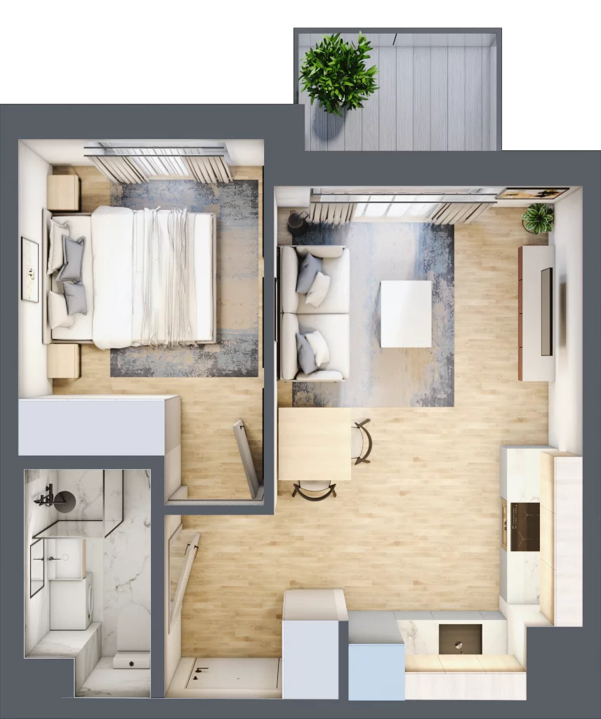 2 pokoje, mieszkanie 32,42 m², piętro 2, oferta nr A/29, Metro Zachód 8 bud. A, C, Warszawa, Bemowo, Chrzanów, ul. Szeligowska