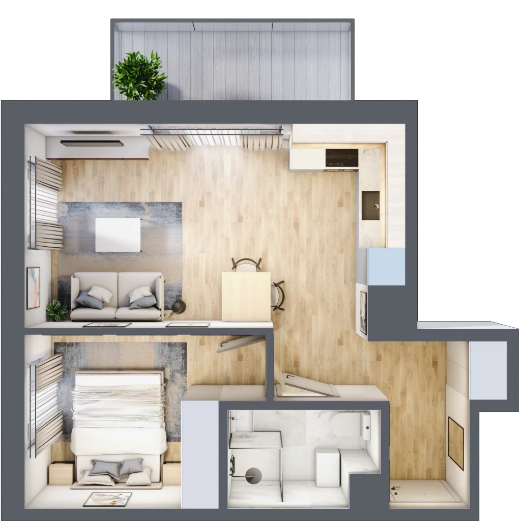 2 pokoje, mieszkanie 38,67 m², piętro 2, oferta nr A/97, Metro Zachód 8 bud. A, C, Warszawa, Bemowo, Chrzanów, ul. Szeligowska
