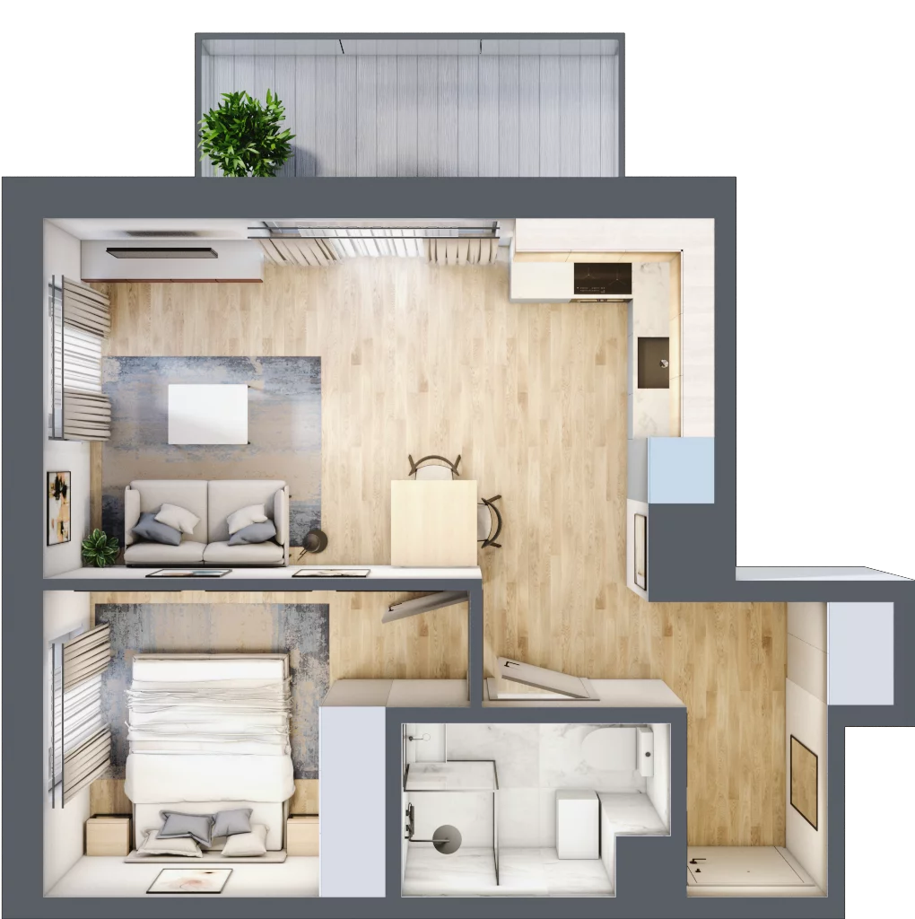 2 pokoje, mieszkanie 38,67 m², piętro 1, oferta nr A/86, Metro Zachód 8 bud. A, C, Warszawa, Bemowo, Chrzanów, ul. Szeligowska