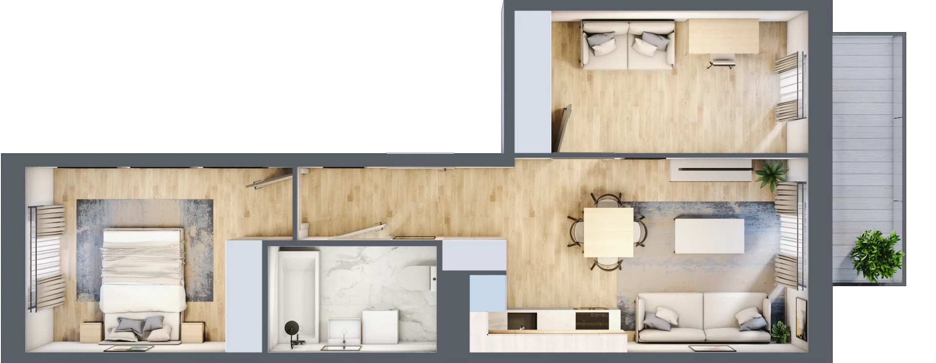 3 pokoje, apartament 49,89 m², piętro 1, oferta nr F/18, Apartamenty Park Matecznego bud. F i G, Kraków, Podgórze, Mateczny, ul. Rydlówka / Nowoorawska