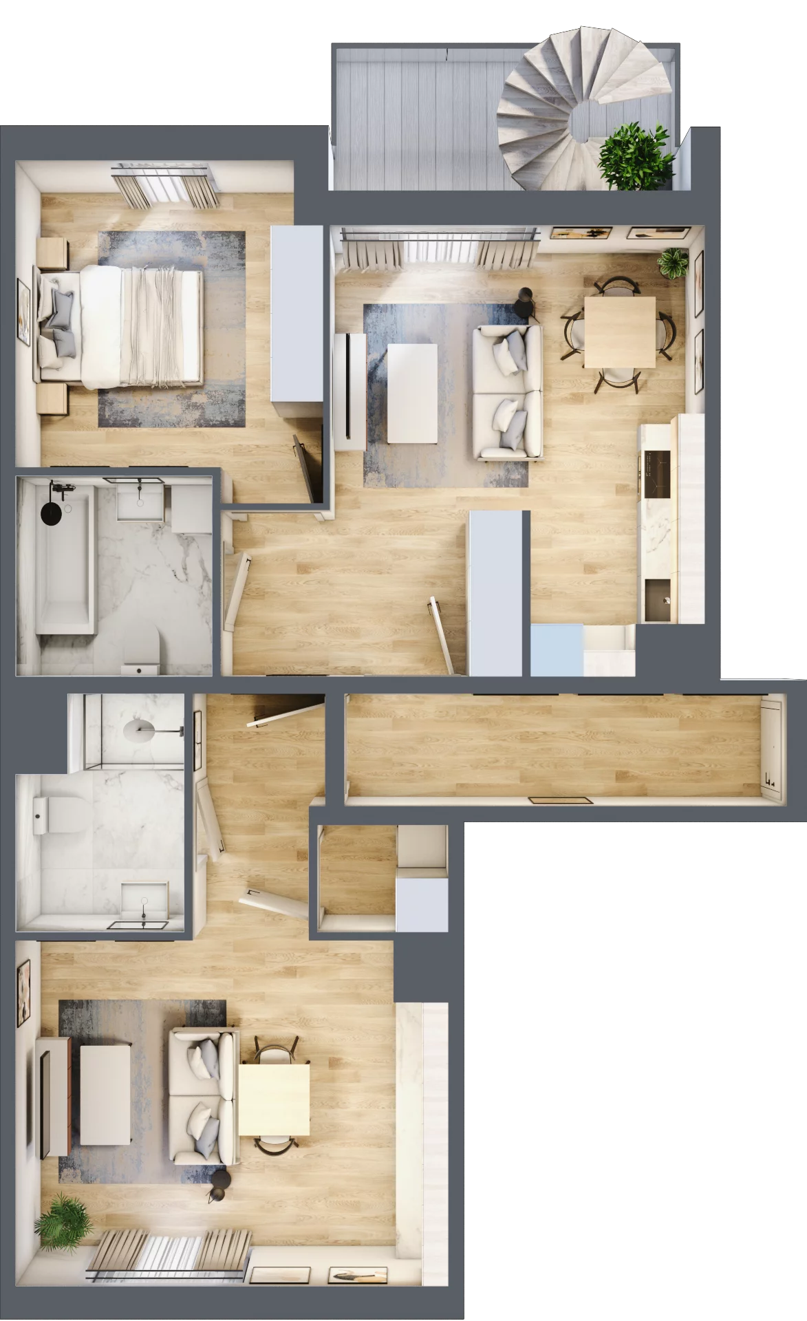 3 pokoje, apartament 77,79 m², piętro 4, oferta nr G/28, Apartamenty Park Matecznego bud. F i G, Kraków, Podgórze, Mateczny, ul. Rydlówka / Nowoorawska