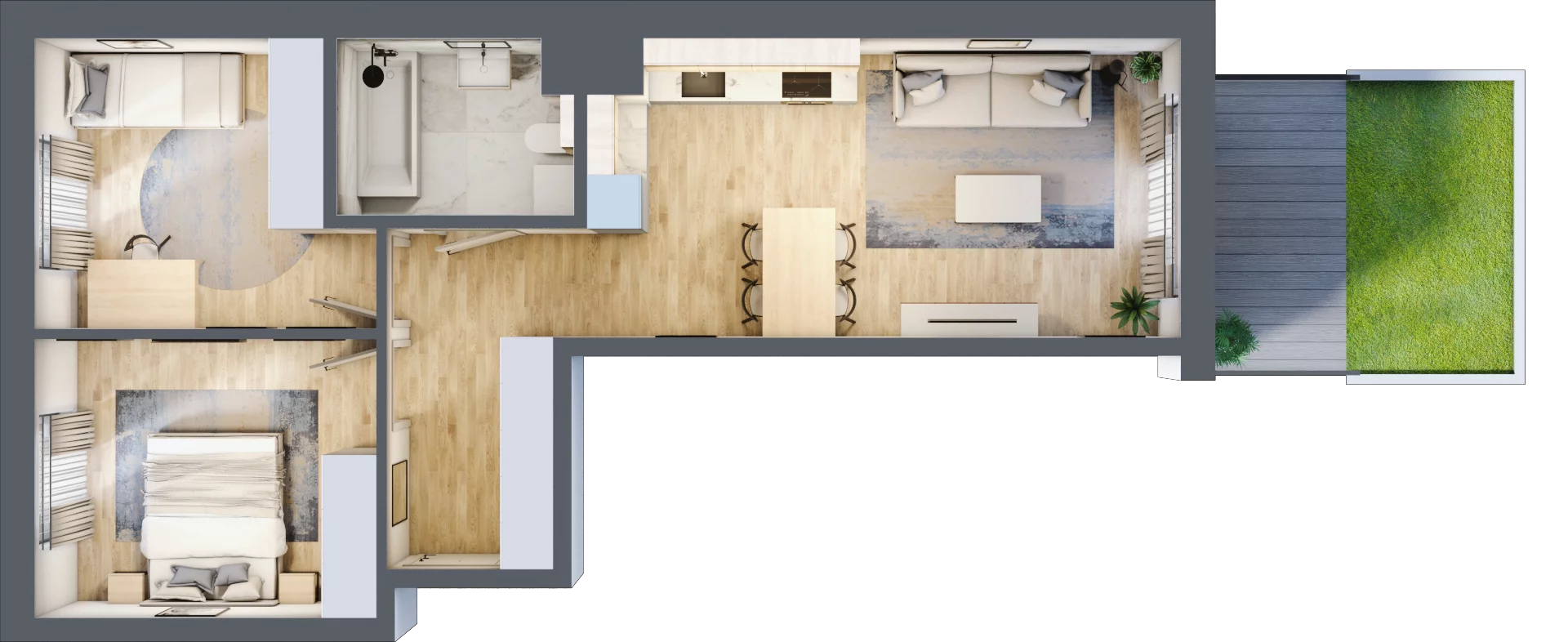 3 pokoje, mieszkanie 55,84 m², parter, oferta nr A/67, Osiedle Myśliborska, Warszawa, Białołęka, Żerań, ul. Myśliborska / Ochorowicza