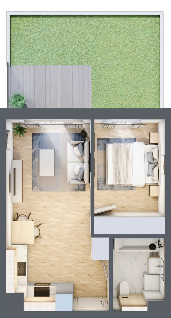 2 pokoje, mieszkanie 35,53 m², parter, oferta nr A/88, Osiedle Myśliborska, Warszawa, Białołęka, Żerań, ul. Myśliborska / Ochorowicza