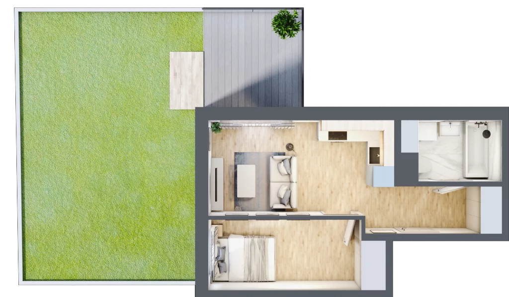2 pokoje, mieszkanie 34,36 m², parter, oferta nr A/92, Osiedle Myśliborska, Warszawa, Białołęka, Żerań, ul. Myśliborska / Ochorowicza