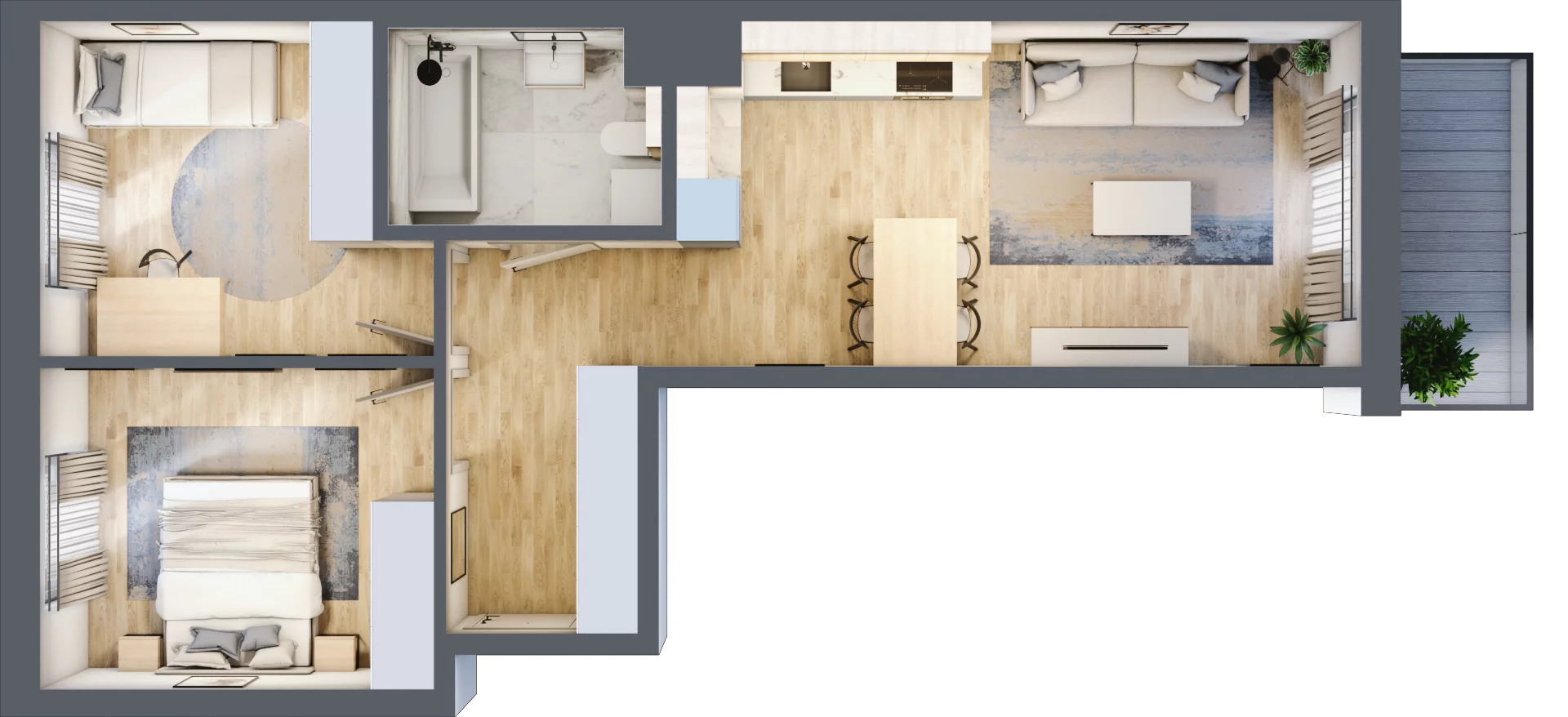 3 pokoje, mieszkanie 55,71 m², piętro 3, oferta nr A/79, Osiedle Myśliborska, Warszawa, Białołęka, Żerań, ul. Myśliborska / Ochorowicza