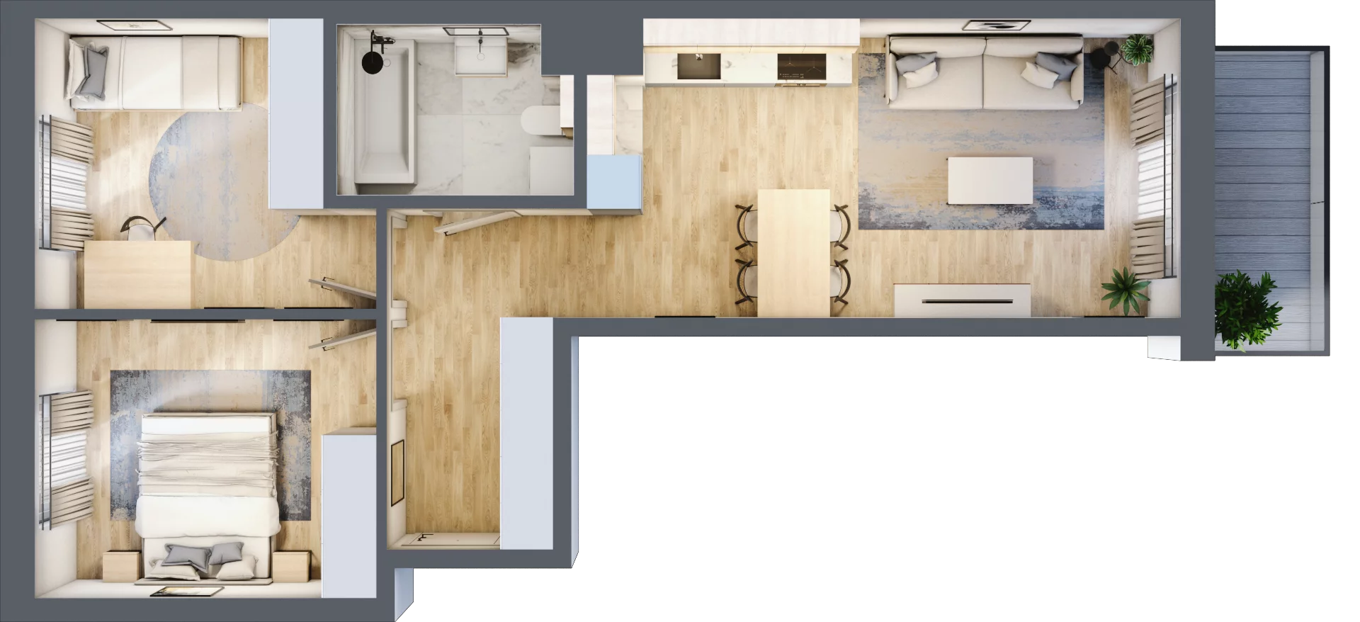 3 pokoje, mieszkanie 55,71 m², piętro 1, oferta nr A/71, Osiedle Myśliborska, Warszawa, Białołęka, Żerań, ul. Myśliborska / Ochorowicza
