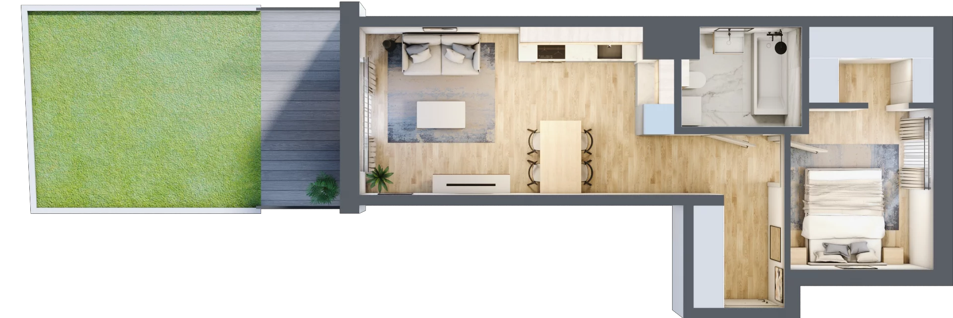 2 pokoje, mieszkanie 43,45 m², parter, oferta nr B/34, Osiedle Myśliborska, Warszawa, Białołęka, Żerań, ul. Myśliborska / Ochorowicza