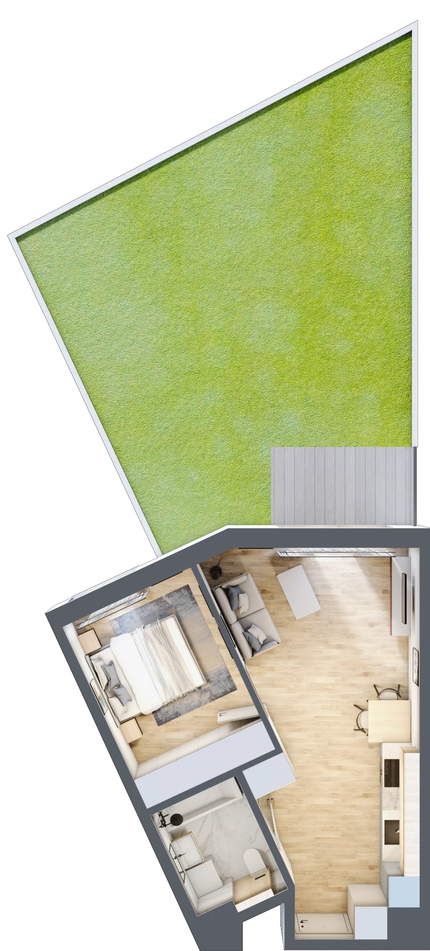 2 pokoje, mieszkanie 38,99 m², parter, oferta nr B/49, Osiedle Myśliborska, Warszawa, Białołęka, Żerań, ul. Myśliborska / Ochorowicza