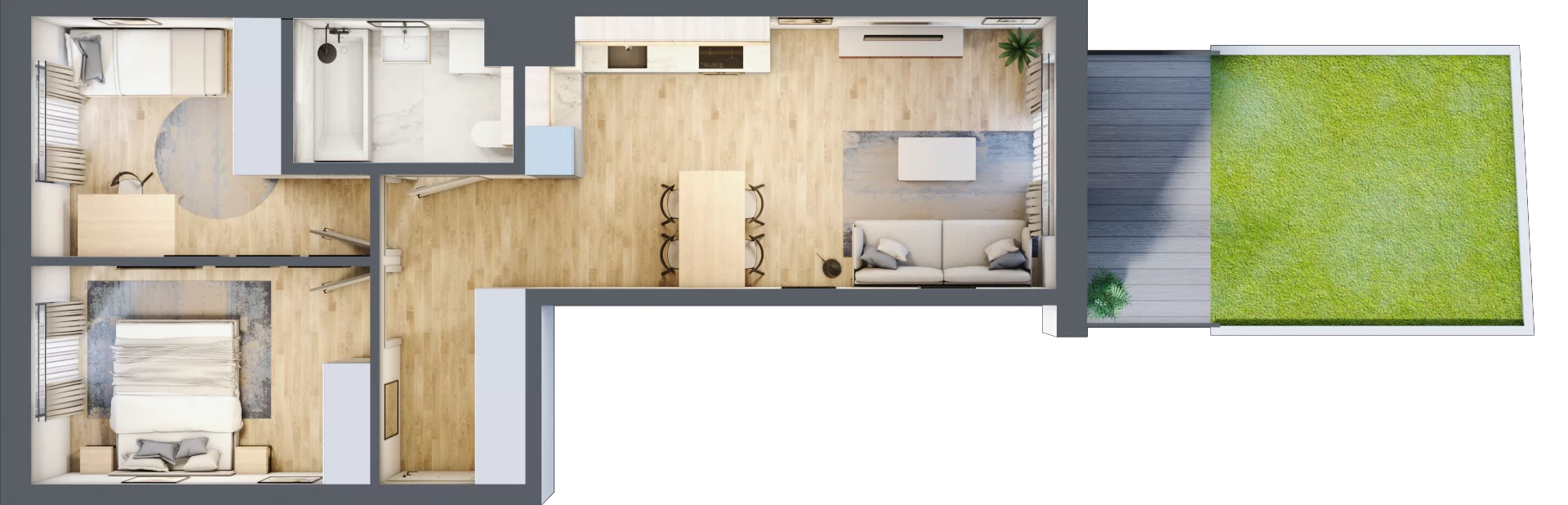 3 pokoje, mieszkanie 55,06 m², parter, oferta nr B/31, Osiedle Myśliborska, Warszawa, Białołęka, Żerań, ul. Myśliborska / Ochorowicza