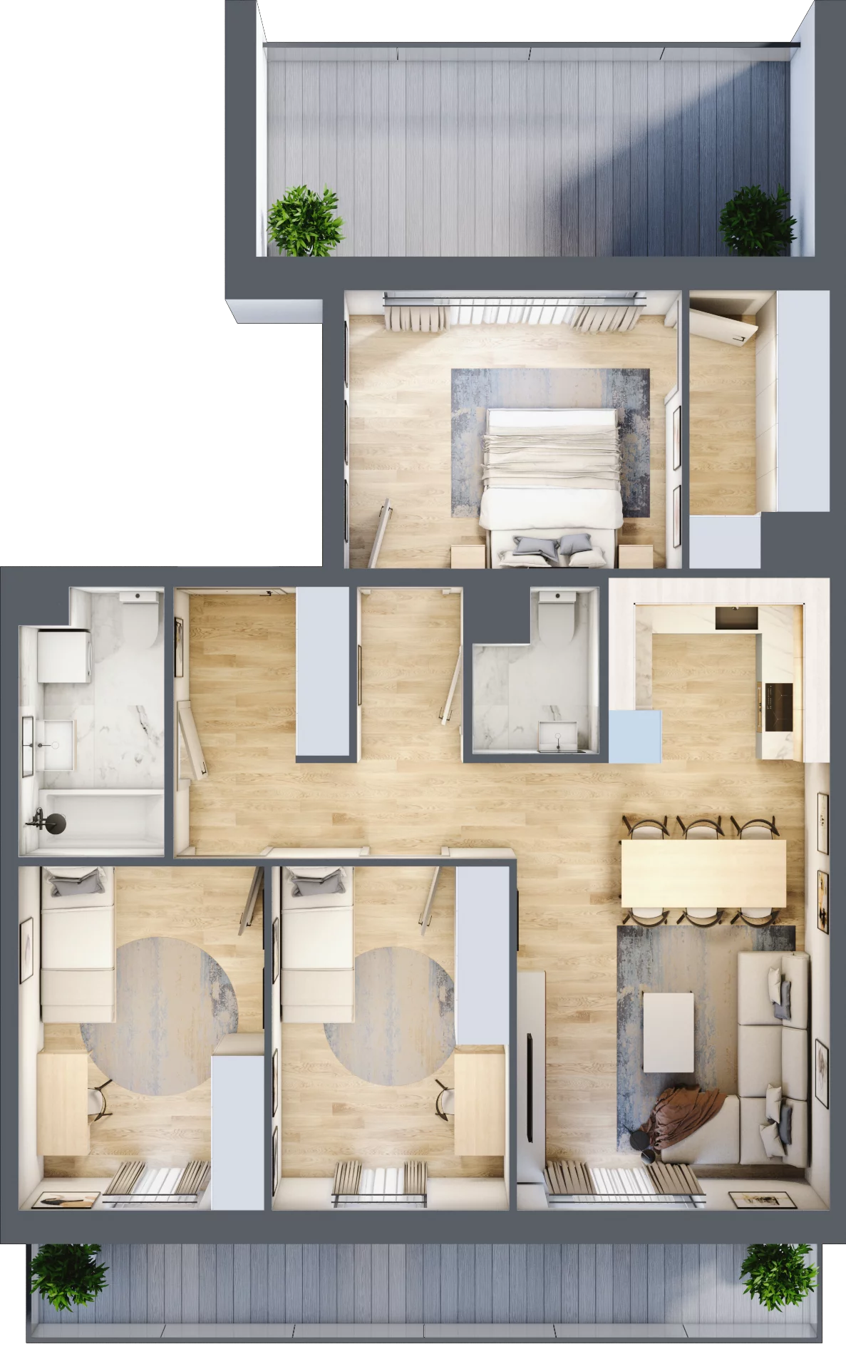 4 pokoje, mieszkanie 78,47 m², piętro 5, oferta nr A/115, Osiedle Międzyleska 3, Wrocław, Tarnogaj, Krzyki, ul. Międzyleska