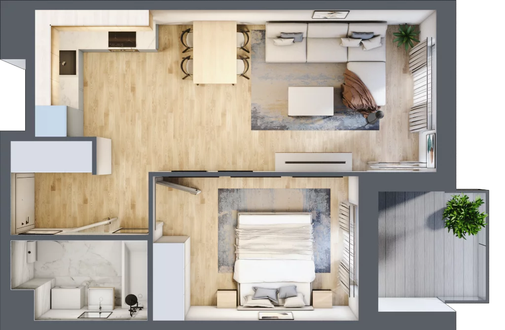 2 pokoje, mieszkanie 42,60 m², piętro 3, oferta nr A/35, Osiedle Międzyleska 3, Wrocław, Tarnogaj, Krzyki, ul. Międzyleska