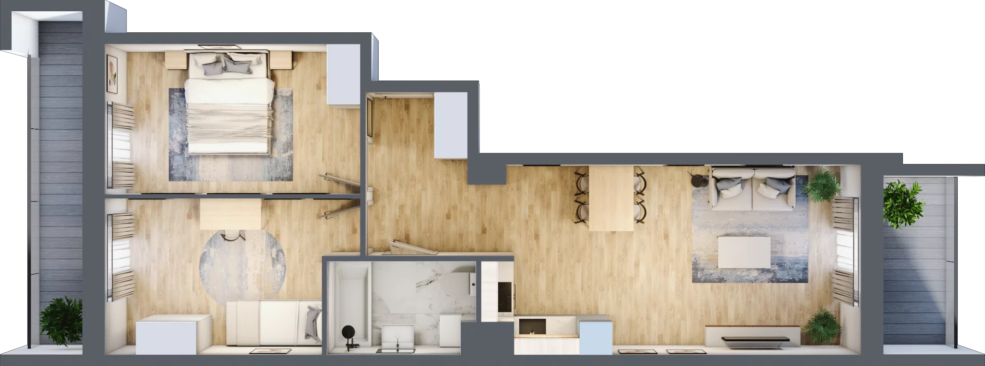 3 pokoje, mieszkanie 59,53 m², piętro 2, oferta nr III/D150, Miasteczko Nova Sfera, Warszawa, Białołęka, Żerań, ul. Marywilska