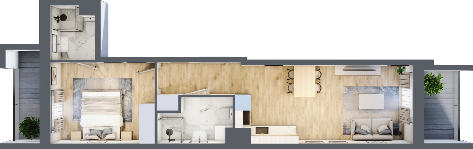 2 pokoje, mieszkanie 44,77 m², piętro 1, oferta nr III/E196, Miasteczko Nova Sfera, Warszawa, Białołęka, Żerań, ul. Marywilska
