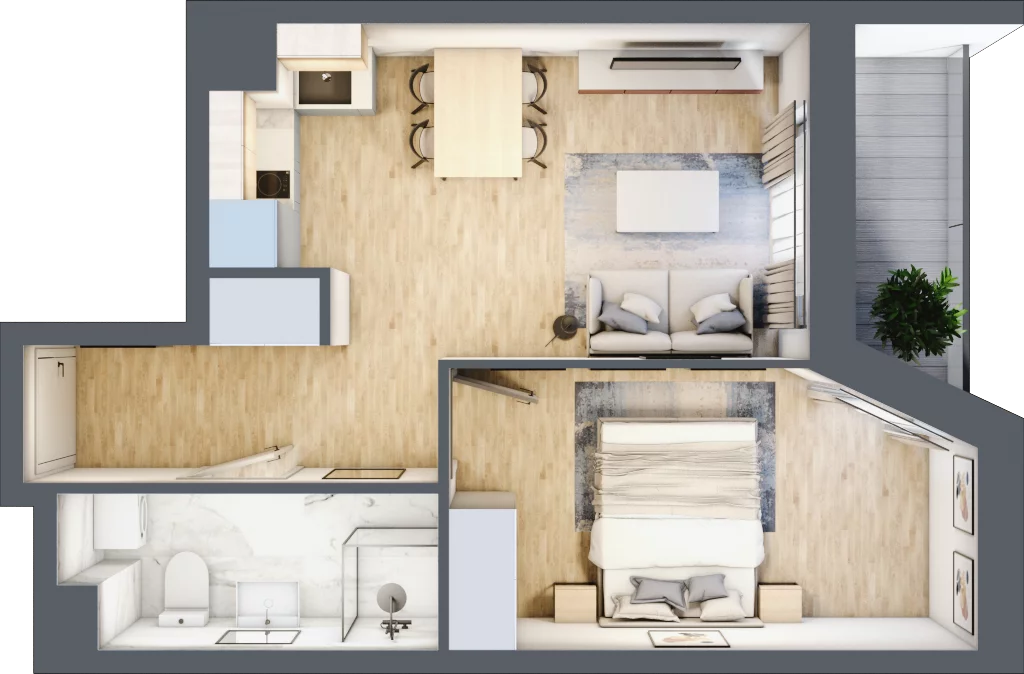 2 pokoje, mieszkanie 36,65 m², piętro 1, oferta nr III/E198, Miasteczko Nova Sfera, Warszawa, Białołęka, Żerań, ul. Marywilska
