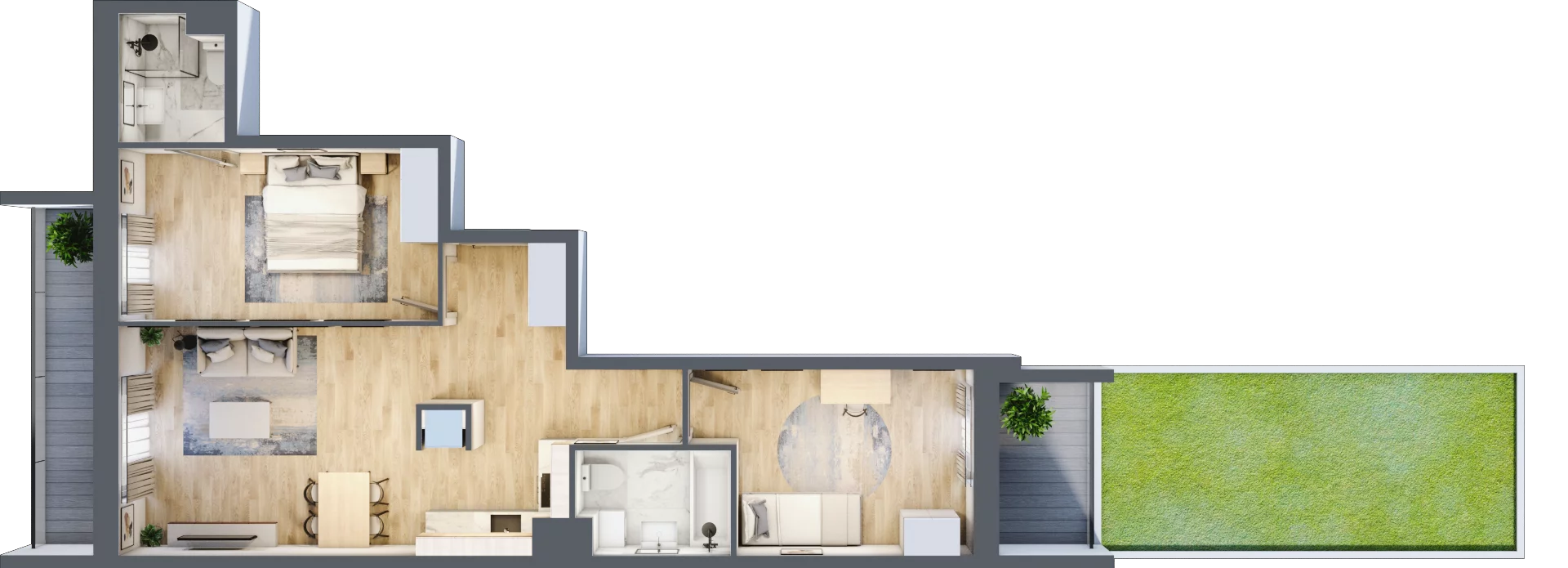 3 pokoje, mieszkanie 66,80 m², parter, oferta nr III/E211, Miasteczko Nova Sfera, Warszawa, Białołęka, Żerań, ul. Marywilska