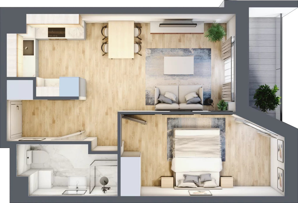 2 pokoje, mieszkanie 41,35 m², piętro 1, oferta nr III/E217, Miasteczko Nova Sfera, Warszawa, Białołęka, Żerań, ul. Marywilska