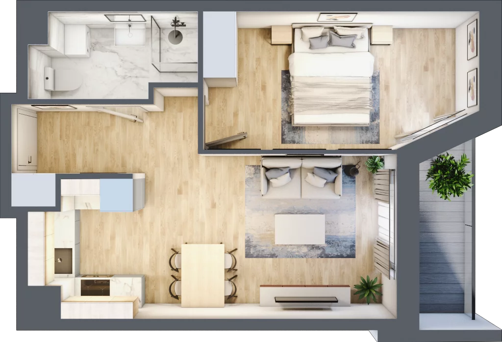 2 pokoje, mieszkanie 40,76 m², piętro 2, oferta nr III/E220, Miasteczko Nova Sfera, Warszawa, Białołęka, Żerań, ul. Marywilska