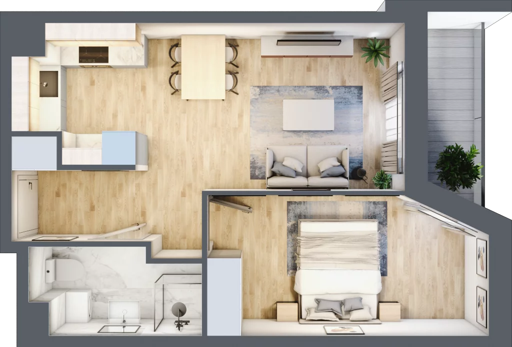 2 pokoje, mieszkanie 41,32 m², piętro 3, oferta nr III/E241, Miasteczko Nova Sfera, Warszawa, Białołęka, Żerań, ul. Marywilska