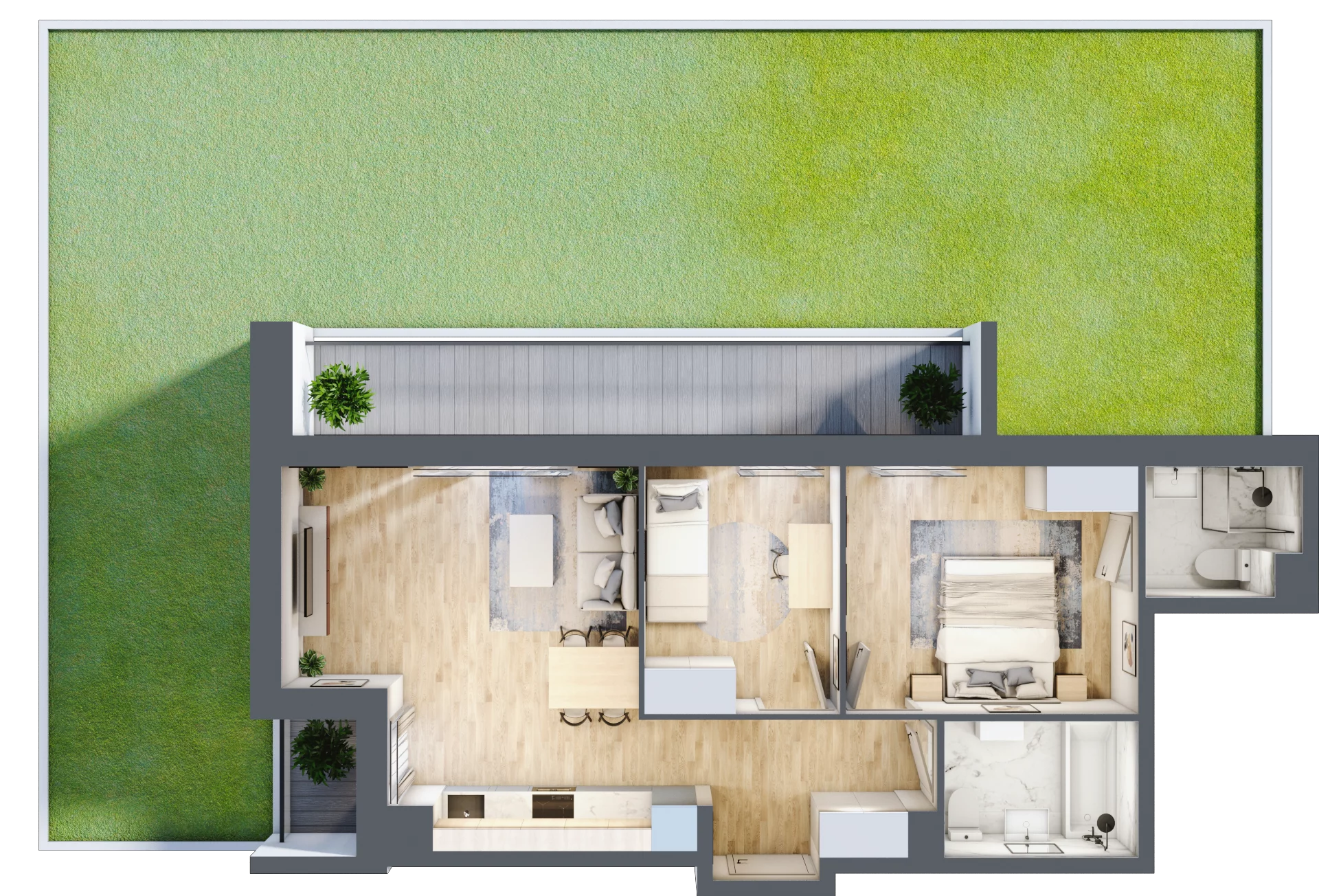 3 pokoje, mieszkanie 58,00 m², parter, oferta nr III/F243, Miasteczko Nova Sfera, Warszawa, Białołęka, Żerań, ul. Marywilska