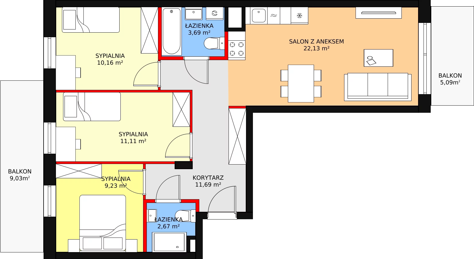 Mieszkanie 73,68 m², piętro 1, oferta nr IV/11, Olchowy Park, Warszawa, Białołęka, Kobiałka, ul. Mańkowska