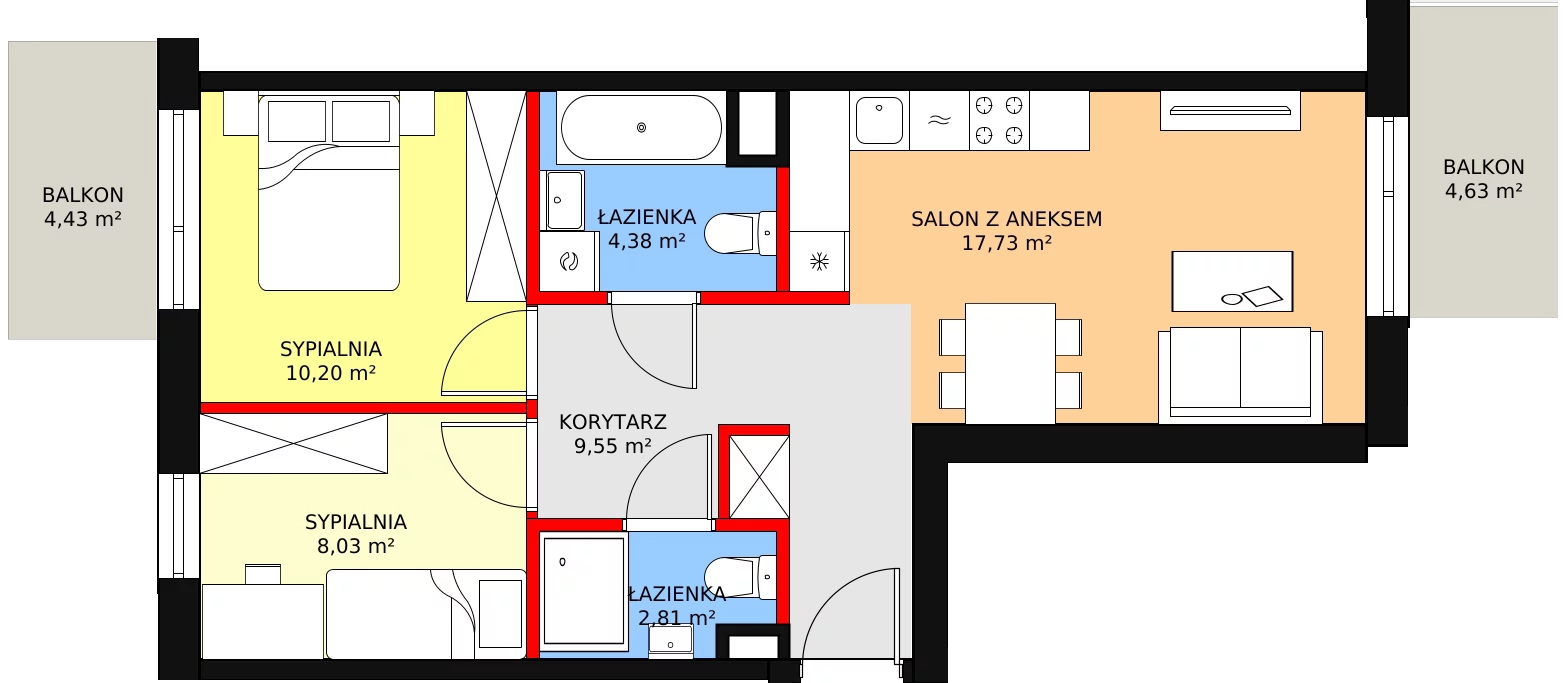 Mieszkanie 54,93 m², piętro 2, oferta nr V/14, Nova Viva Garden, Warszawa, Białołęka, Brzeziny, ul. Włodkowica 9