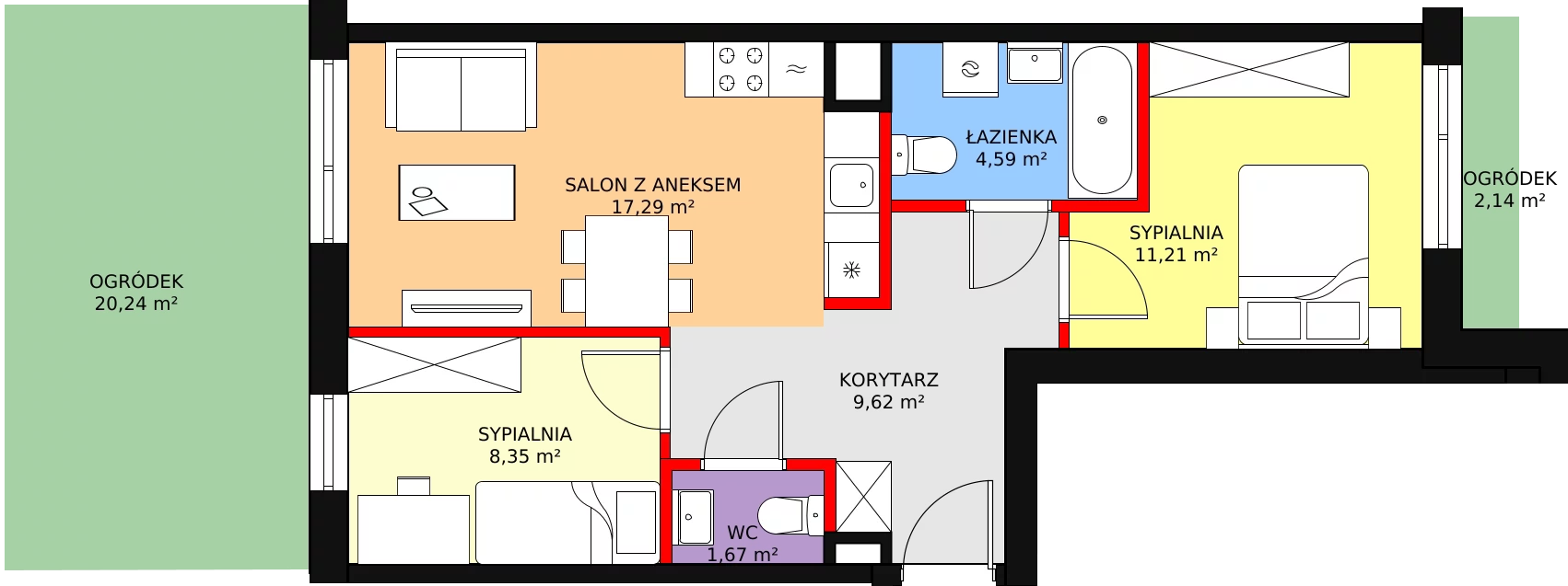 Mieszkanie 54,85 m², parter, oferta nr V/4, Nova Viva Garden, Warszawa, Białołęka, Brzeziny, ul. Włodkowica 9