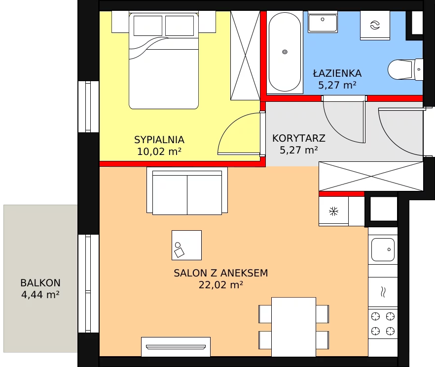 Mieszkanie 43,84 m², piętro 1, oferta nr VI/8, Nova Viva Garden, Warszawa, Białołęka, Brzeziny, ul. Włodkowica 9