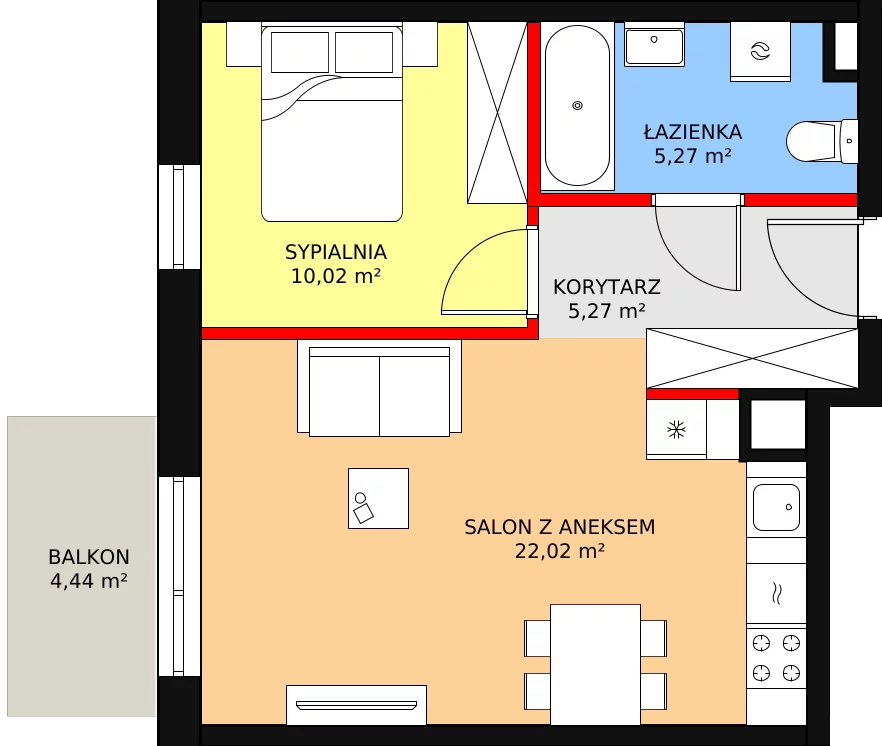 Mieszkanie 43,84 m², piętro 3, oferta nr VI/18, Nova Viva Garden, Warszawa, Białołęka, Brzeziny, ul. Włodkowica 9