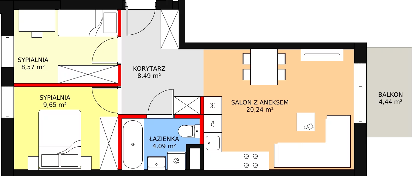 Mieszkanie 52,58 m², piętro 3, oferta nr VI/53, Nova Viva Garden, Warszawa, Białołęka, Brzeziny, ul. Włodkowica 9