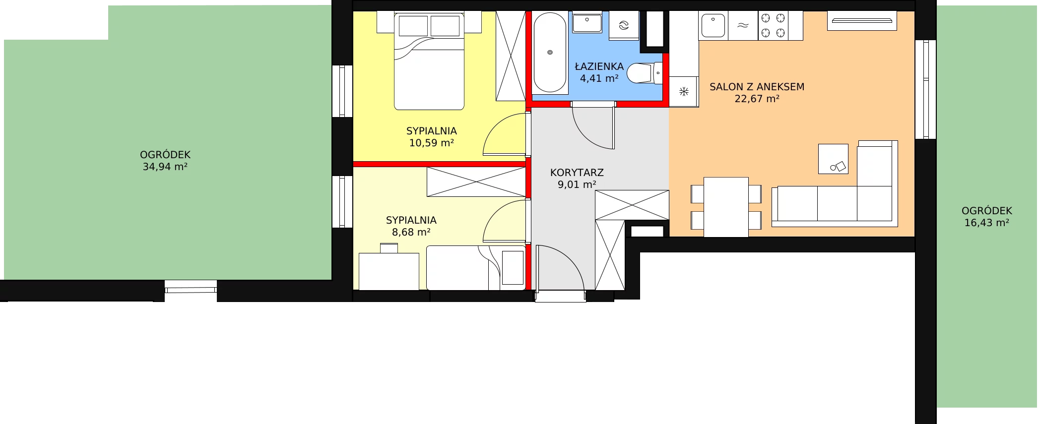 Mieszkanie 56,89 m², parter, oferta nr VI/4, Nova Viva Garden, Warszawa, Białołęka, Brzeziny, ul. Włodkowica 9