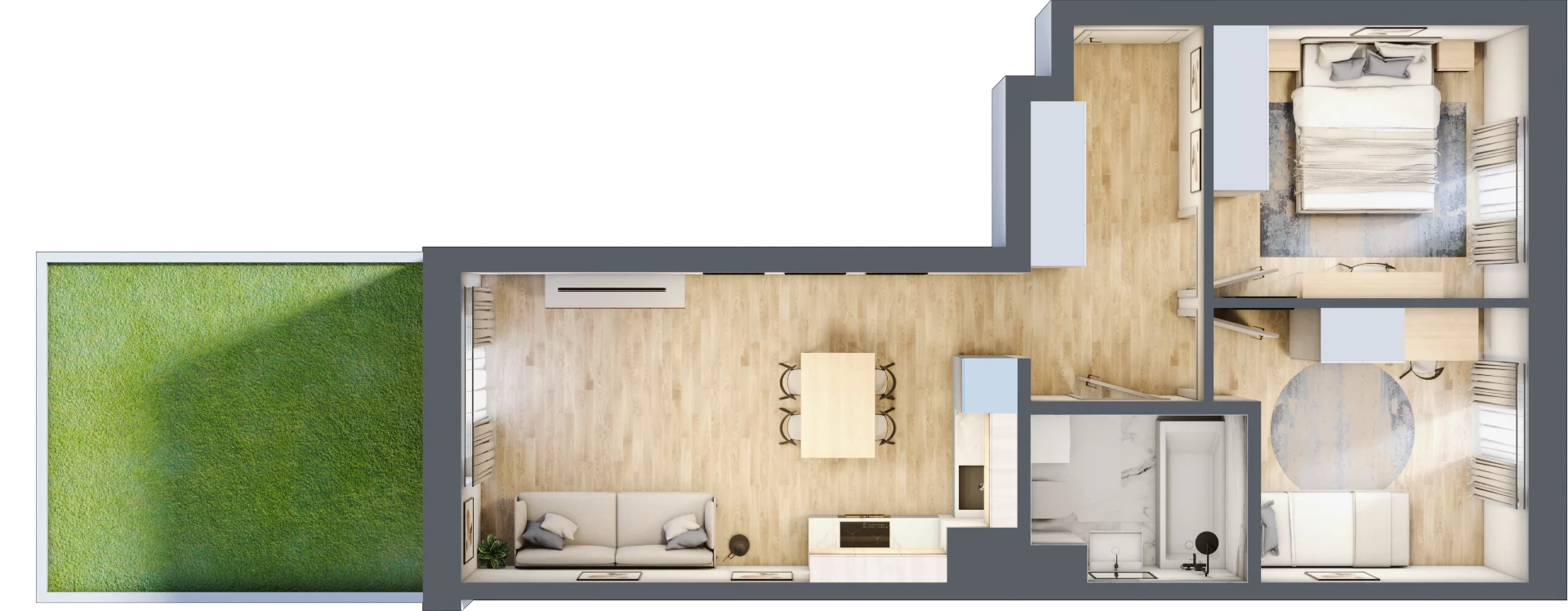3 pokoje, mieszkanie 53,05 m², parter, oferta nr XI/47, Metro Art 11, Warszawa, Praga Południe, Kamionek, ul. Żupnicza / Chodakowska