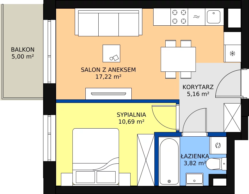 Zalety mieszkania 38.12 m², XI/68