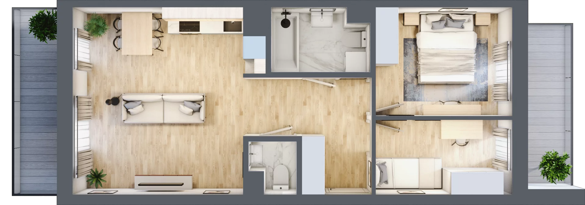 3 pokoje, mieszkanie 56,87 m², piętro 1, oferta nr XI/78, Metro Art 11, Warszawa, Praga Południe, Kamionek, ul. Żupnicza / Chodakowska