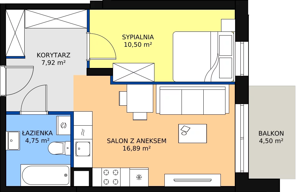 Zalety mieszkania 40.99 m², VII/31