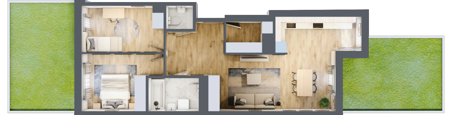 3 pokoje, mieszkanie 73,22 m², parter, oferta nr A-20, Miasteczko Julianów, Julianów, ul. Urbanistów