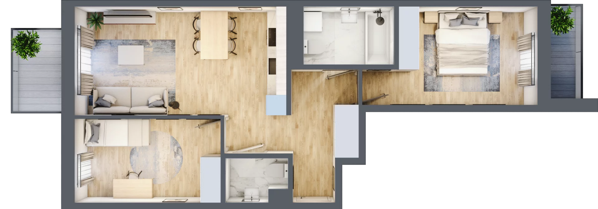 3 pokoje, mieszkanie 62,34 m², piętro 3, oferta nr A-31, Miasteczko Julianów, Julianów, ul. Urbanistów