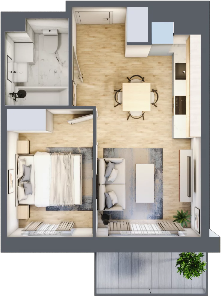 2 pokoje, mieszkanie 32,90 m², piętro 1, oferta nr II/A122, Olchowy Park 2, Warszawa, Białołęka, Kobiałka, ul. Marii Callas 18