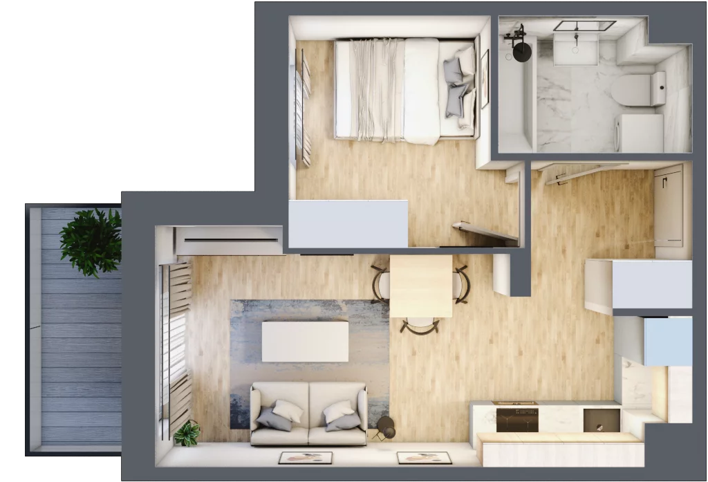2 pokoje, mieszkanie 32,73 m², piętro 2, oferta nr II/A157, Olchowy Park 2, Warszawa, Białołęka, Kobiałka, ul. Marii Callas 18