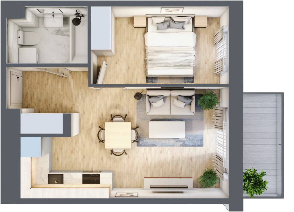 2 pokoje, mieszkanie 36,38 m², piętro 2, oferta nr II/B20, Olchowy Park 2, Warszawa, Białołęka, Kobiałka, ul. Marii Callas 18
